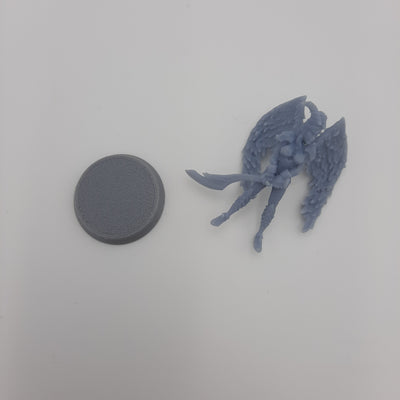 Figurine miniature - Érinye (choix de 2 modèles) - DnD - Gris/Non peint