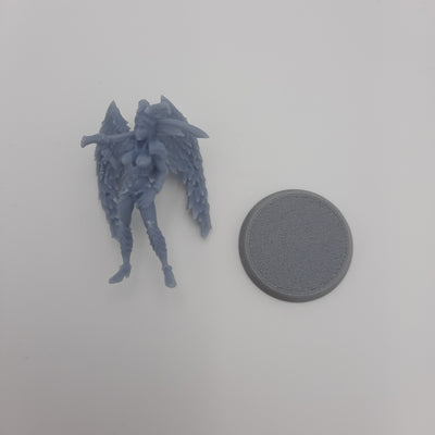 Figurine miniature - Érinye (choix de 2 modèles) - DnD - Gris/Non peint