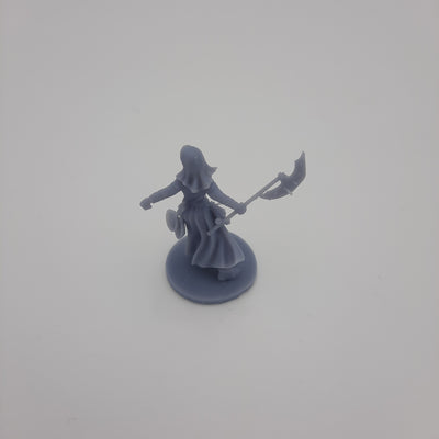 Figurine miniature - Alice Zombicide - Combattante - JDR - DnD - Gris/Non peint - Résine/PLA