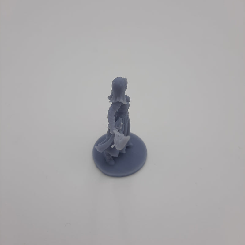 Figurine miniature - Alice Zombicide - Combattante - JDR - DnD - Gris/Non peint - Résine/PLA