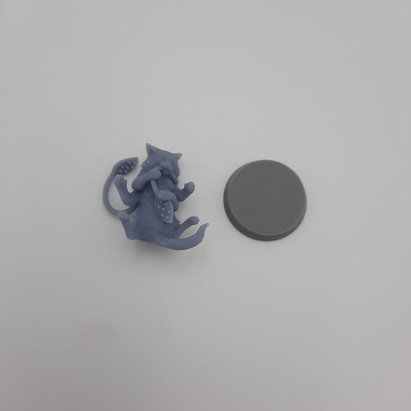 Figurine miniature - Bébé Bête Éclipsante- DnD - Gris/non peint – Résine/PLA