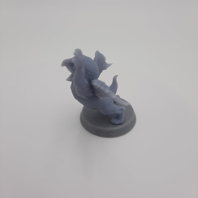 Figurine miniature - Bébé Griffon - DnD - Gris/Non peint – Résine/PLA