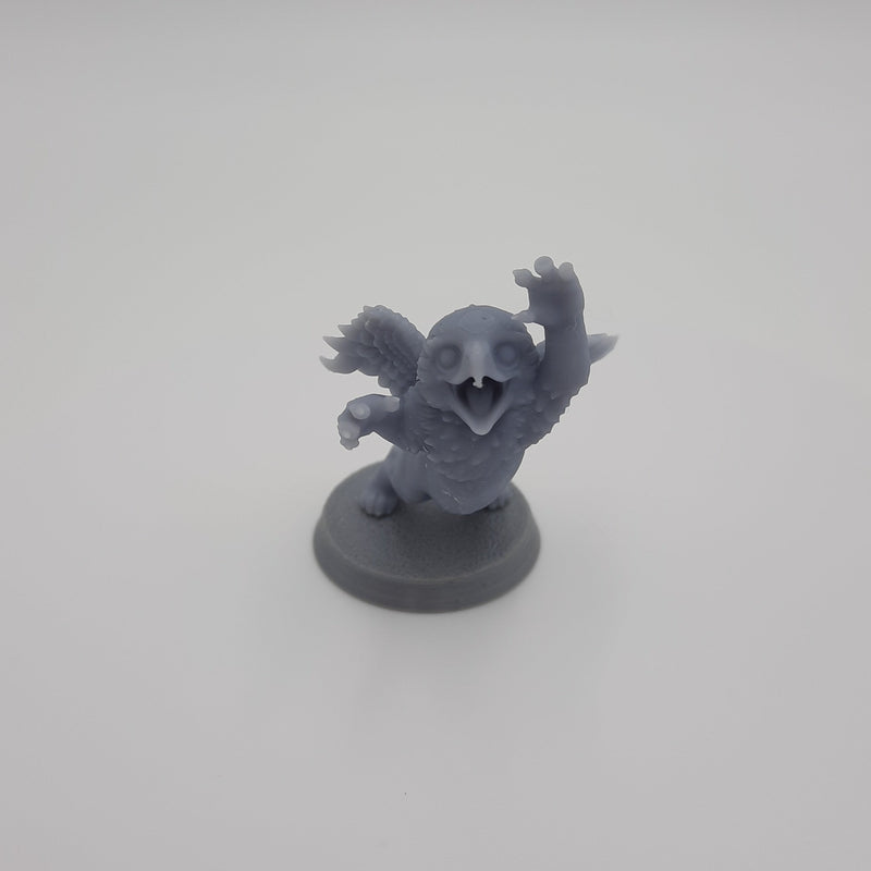 Figurine miniature - Bébé Griffon - DnD - Gris/Non peint – Résine/PLA