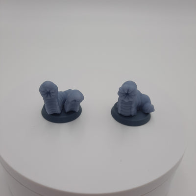 Figurine miniature - Sangsues simple et double - DnD - Gris/Non peint
