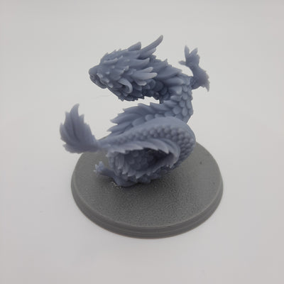 Figurine miniature - Bébé Dragon - DnD - Gris/non peint