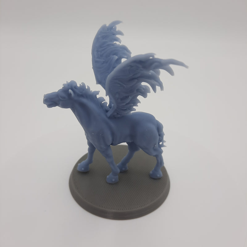 Figurine miniature - Pégase (Pegasus) -  DnD - Gris/Non peint