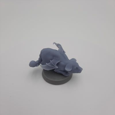 Figurine miniature - Bébé Manticore - DnD - Gris/Non peint – Résine/PLA