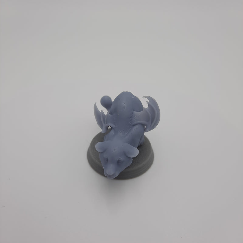 Figurine miniature - Bébé Manticore - DnD - Gris/Non peint – Résine/PLA