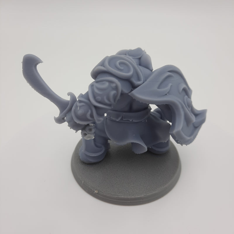 Figurine miniature - Hommes-Éléphants - Elephantfolks - (8 classes différentes) - DnD - Gris/Non peint