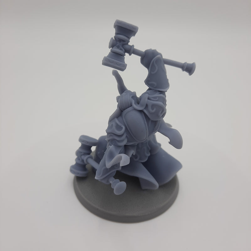 Figurine miniature - Hommes-Éléphants - Elephantfolks - (8 classes différentes) - DnD - Gris/Non peint