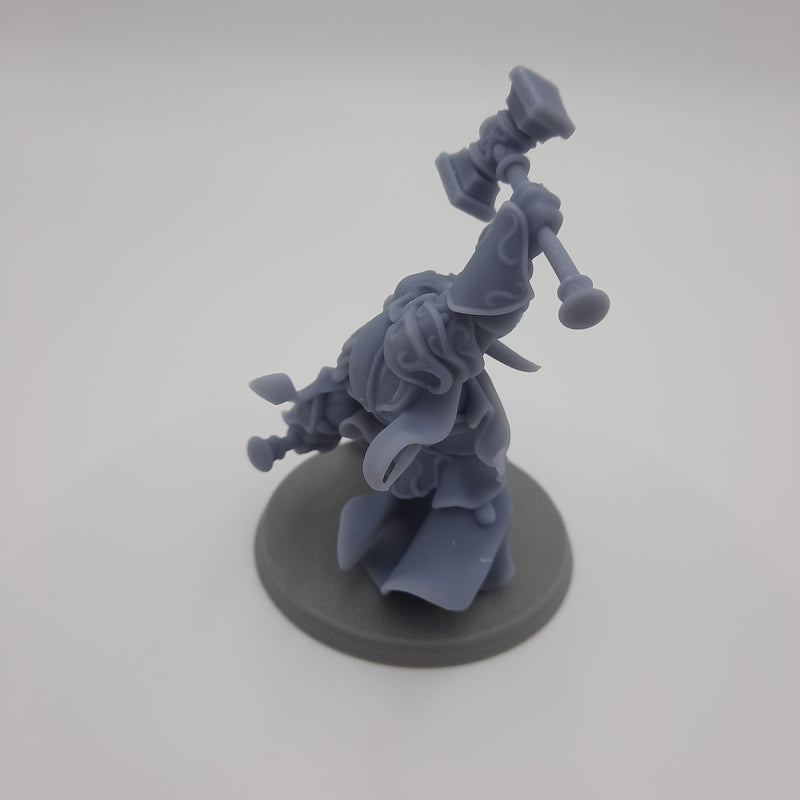 Figurine miniature - Hommes-Éléphants - Elephantfolks - (8 classes différentes) - DnD - Gris/Non peint