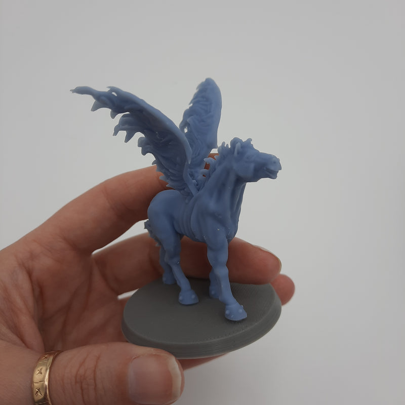 Figurine miniature - Pégase (Pegasus) -  DnD - Gris/Non peint