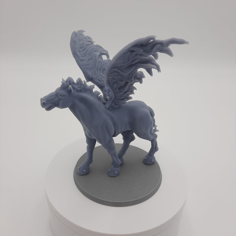 Figurine miniature - Pégase (Pegasus) -  DnD - Gris/Non peint