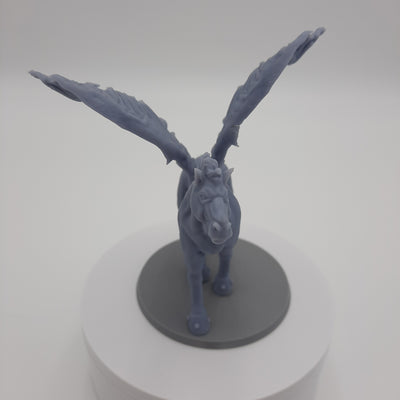 Figurine miniature - Pégase (Pegasus) -  DnD - Gris/Non peint