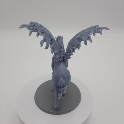 Figurine miniature - Pégase (Pegasus) -  DnD - Gris/Non peint