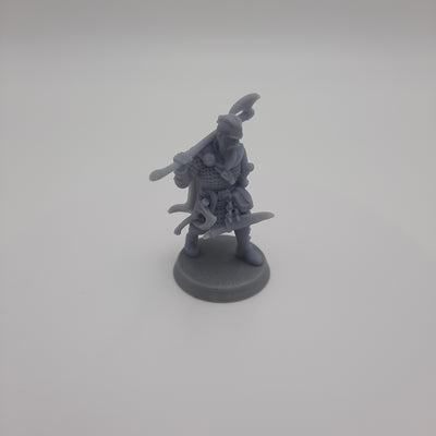 Miniature figurine - Bjorn the Blacksmith - Viking Warrior - DnD - Fate of the Norns - Grey/Unpainted