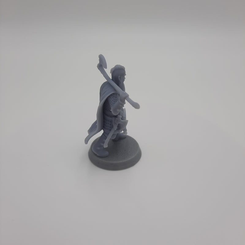 Miniature figurine - Bjorn the Blacksmith - Viking Warrior - DnD - Fate of the Norns - Grey/Unpainted