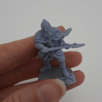 Miniature Viking Figurine - Floki the Druid - Viking Warrior - DnD - Fate of the Norns - Grey/Unpainted