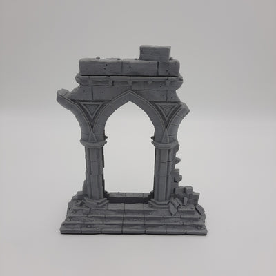 Décors miniature - Portail - Arche en ruine - DnD - Portal - Gris/Non peint