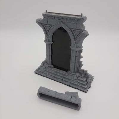 Décors miniature - Portail - Arche en ruine - DnD - Portal - Gris/Non peint