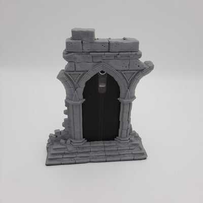 Décors miniature - Portail - Arche en ruine - DnD - Portal - Gris/Non peint