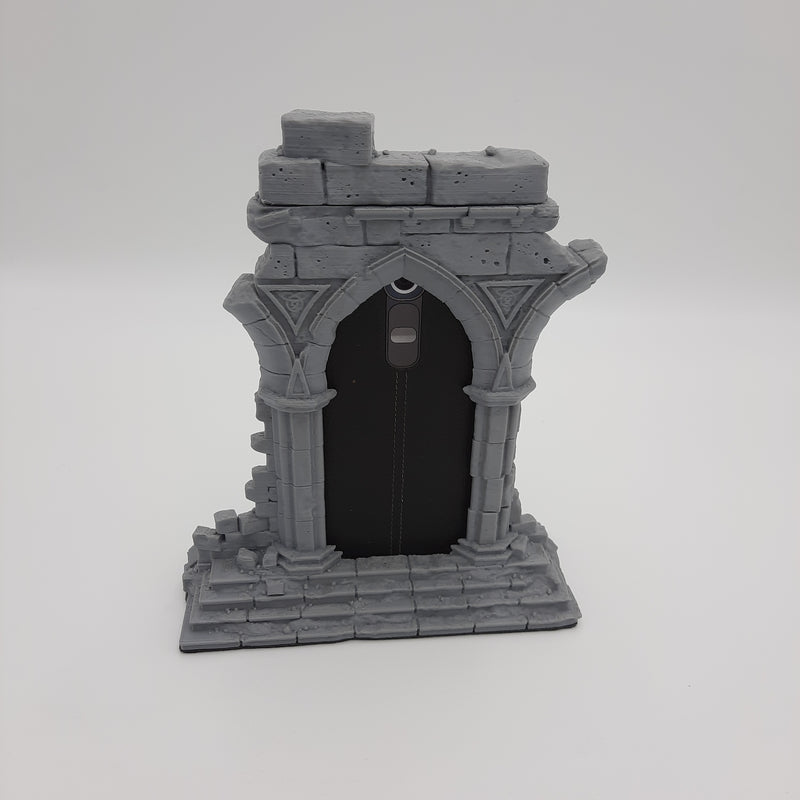 Décors miniature - Arche en ruine - Portail - DnD - Portal - Gris/Non peint