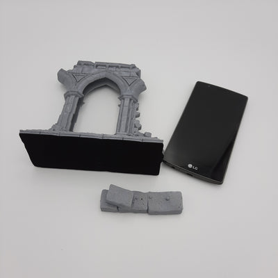 Décors miniature - Portail - Arche en ruine - DnD - Portal - Gris/Non peint