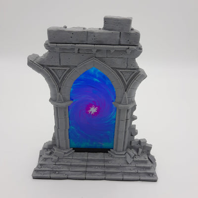 Décors miniature - Portail - Arche en ruine - DnD - Portal - Gris/Non peint