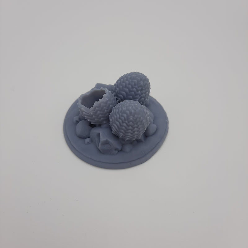 Figurine miniature - Dragon, nid - DnD - Gris/Non peint