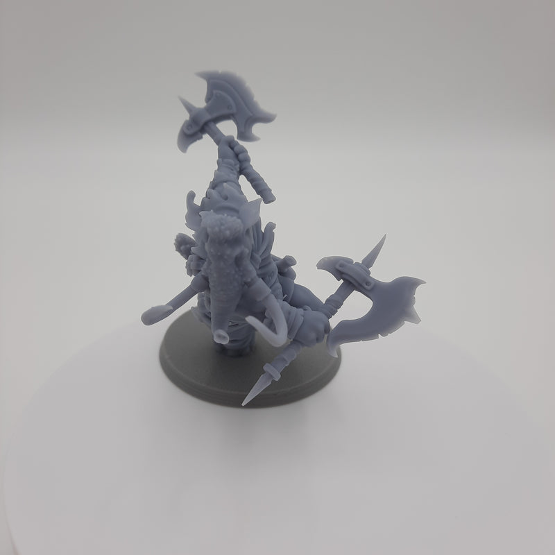 Figurine miniature - Hommes-Éléphants - Elephantfolks - (8 classes différentes) - DnD - Gris/Non peint