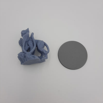 Bête éclipsante debout (Displacer Beast) - Gris/Non peint