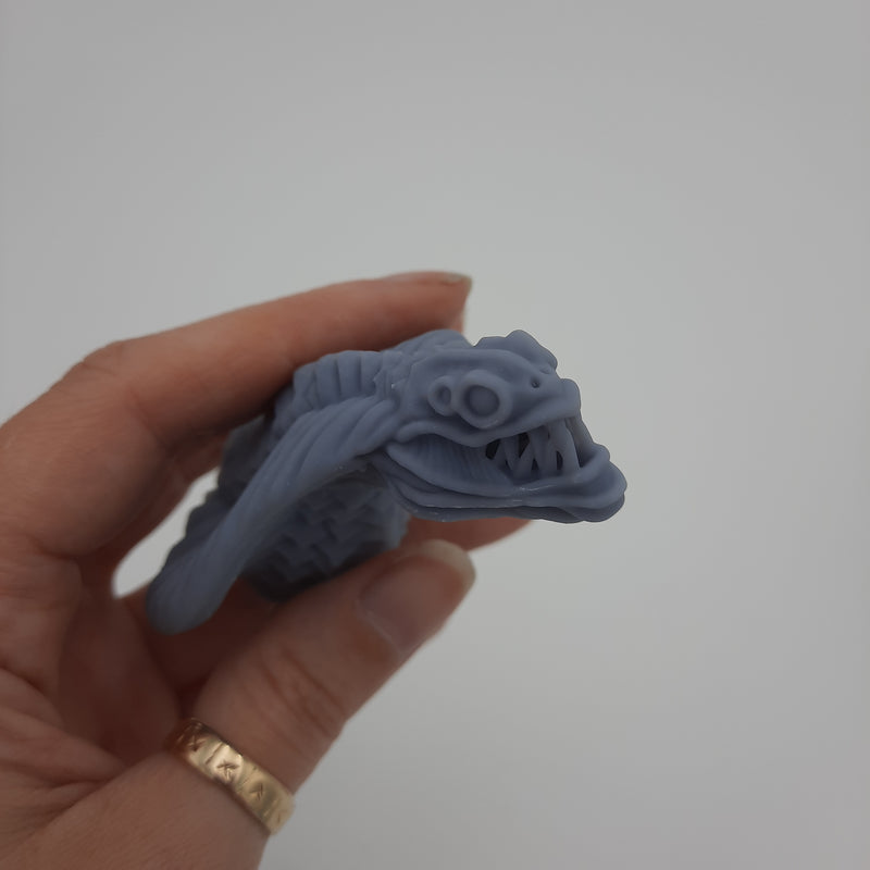 Figurine miniature - Serpent de Mer - DnD - gris/non peint