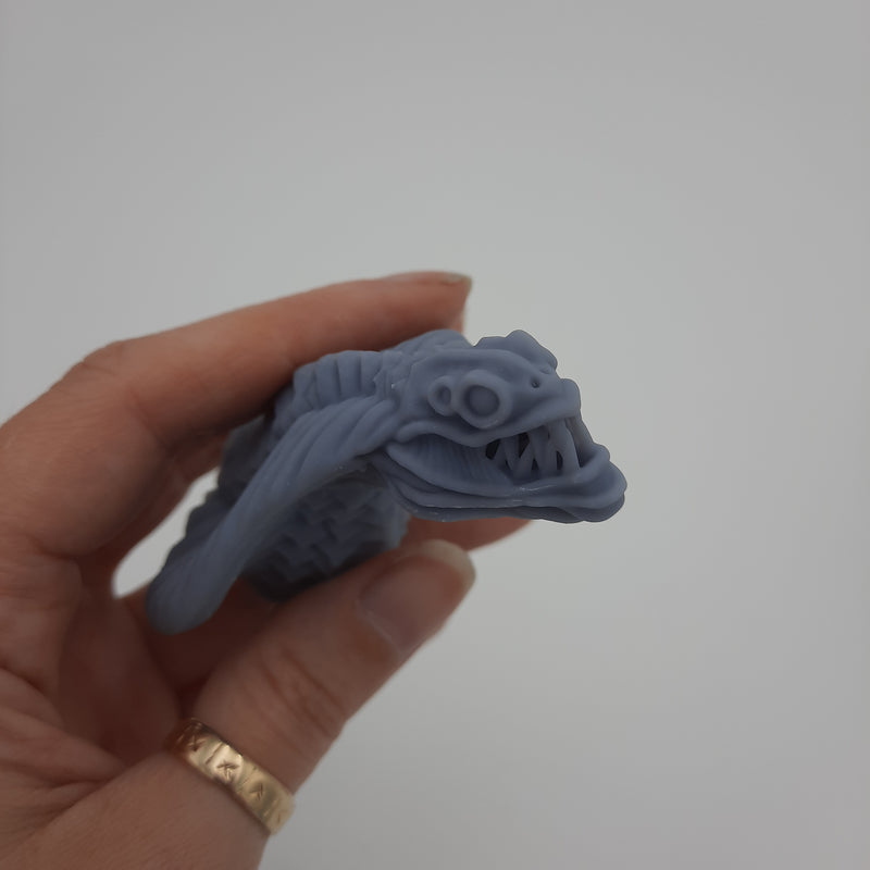 Figurine miniature - Serpent de Mer - DnD - gris/non peint