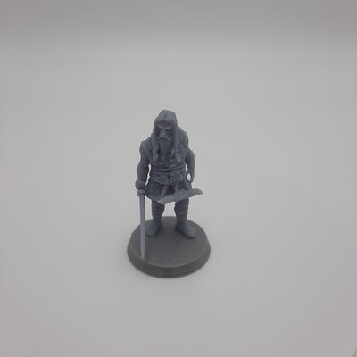 Miniature viking figurine - Sven the Skald - DnD - Fate of the Norns - Grey/Unpainted