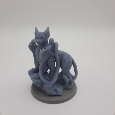 Figurine miniature - Bête éclipsante debout (Displacer Beast) - DnD - Gris/Non peint