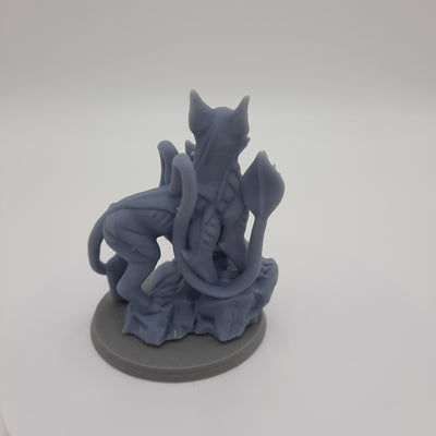 Figurine miniature - Bête éclipsante debout (Displacer Beast) - DnD - Gris/Non peint