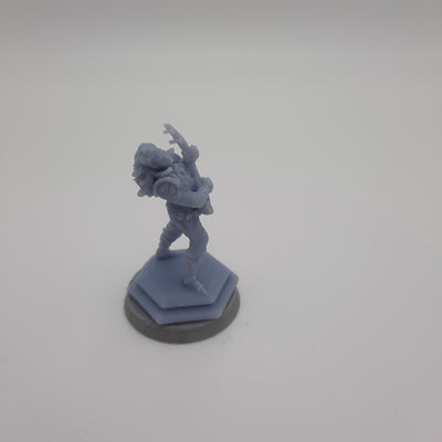 Figurine miniature - Barde elfe - DnD - Gris/Non peint – Résine/PLA