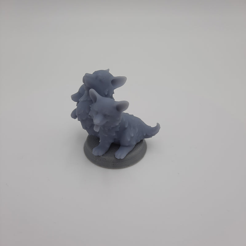 Figurine miniature - Bébé Cerbère) - DnD - Gris/Non peint – Résine/PLA