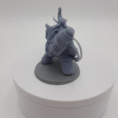 Figurine miniature - Hommes-Éléphants - Elephantfolks - (8 classes différentes) - DnD - Gris/Non peint