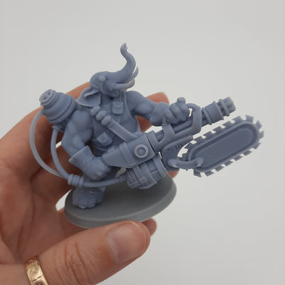 Figurine miniature - Hommes-Éléphants - Elephantfolks - (8 classes différentes) - DnD - Gris/Non peint