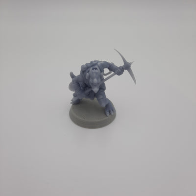 Figurine miniature - Kobold (5 classes différentes) - DnD - Gris / Non peint