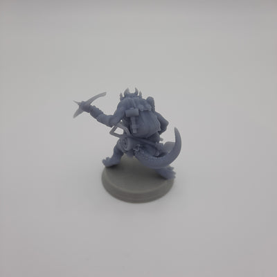 Figurine miniature - Kobold (5 classes différentes) - DnD - Gris / Non peint