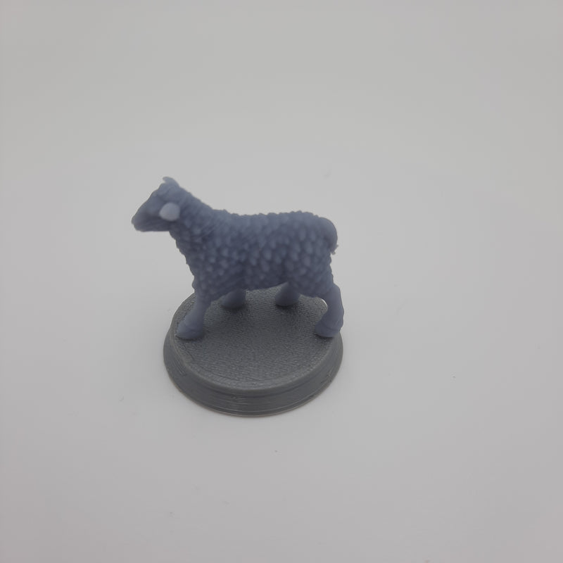 Figurine miniature - Animaux de la ferme (6 animaux différents) - DnD - Fate of the Norns - Gris/Non peint