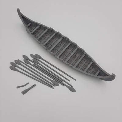 Minature Scenery - Karvi - Viking boat (13 pieces) - DnD - Fate of the Norns - Grey/unpainted