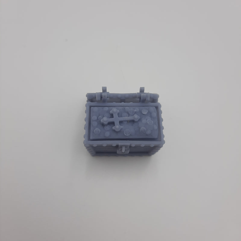 Décors miniature - Coffres interchangeables (ensemble 11 morceaux) - DnD- Fate of the Norns - Gris/Non peint