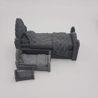 Beds (5 different, 3 sizes available) - Grey/Unpainted