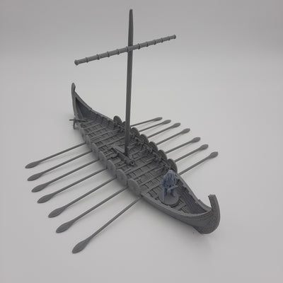 Snekkja - Bateau Viking (20 morceaux) - Gris/non peint
