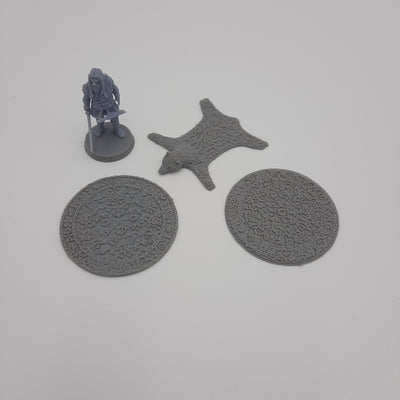 Carpets (set of 3) - Grey/Unpainted
