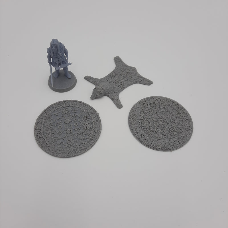 Décors miniature - Tapis (kit de 3) - DnD - Fate of the Norns - Gris/Non peint