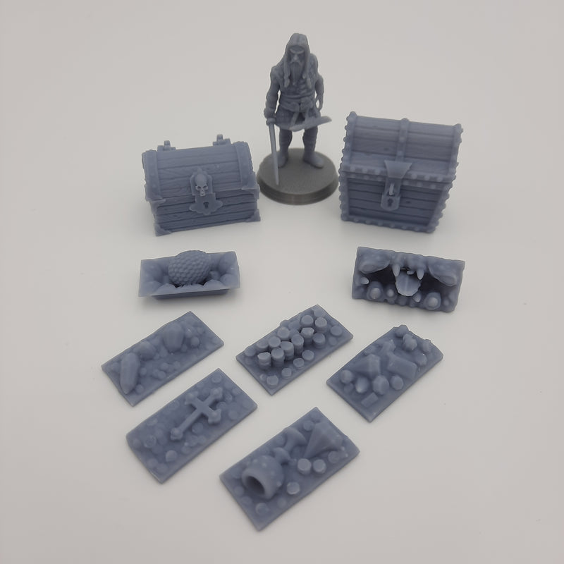 Interchangeable chests - Grey/Unpainted